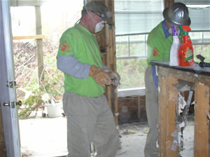 Butch Reed helping with Katrina clean up in Bay St. Louis.